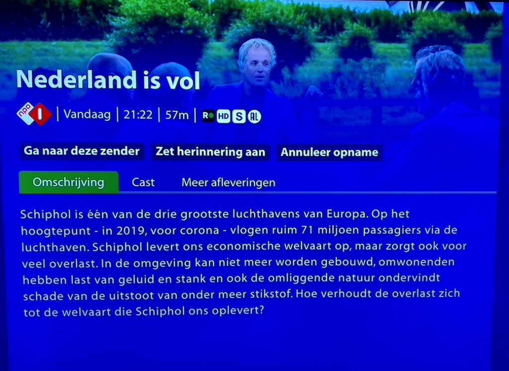 TV-scherm aankondiging